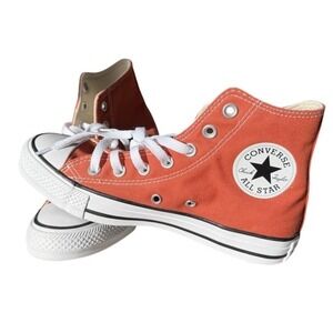 Converse High Top Orange Sneakers Chuck Taylor All Star Shoes Unisex W 6.5 M 4.5